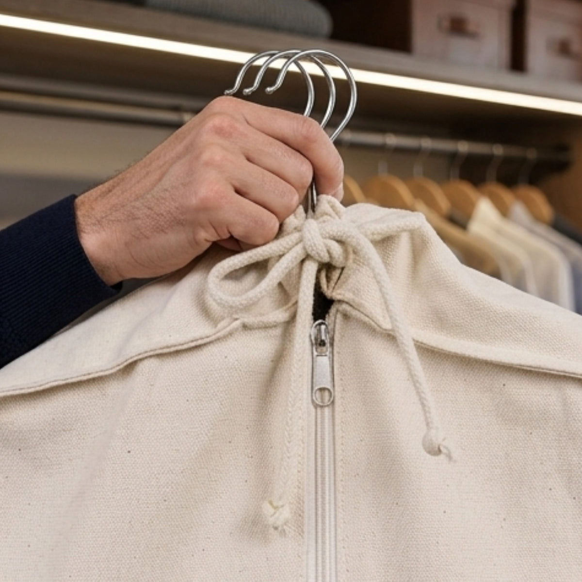 Cotton Garment Storage Bag. Heavy-Duty, Breathable Cotton Cover