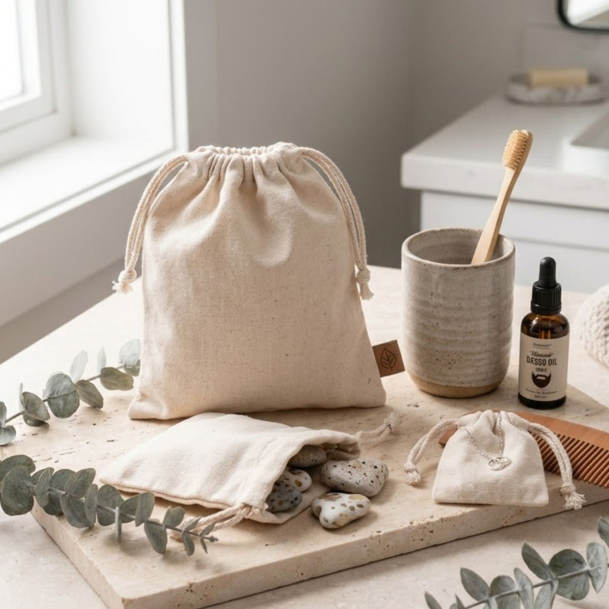 COTTON DRAWSTRING BAGS