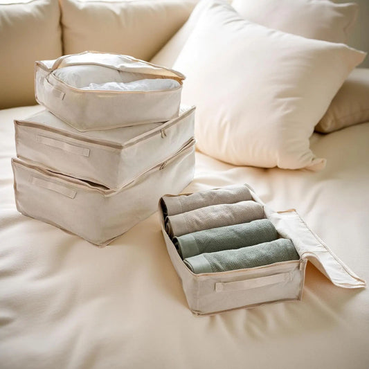 Natural Cotton Storage Bags – Thick Cotton with Reinforced Handles