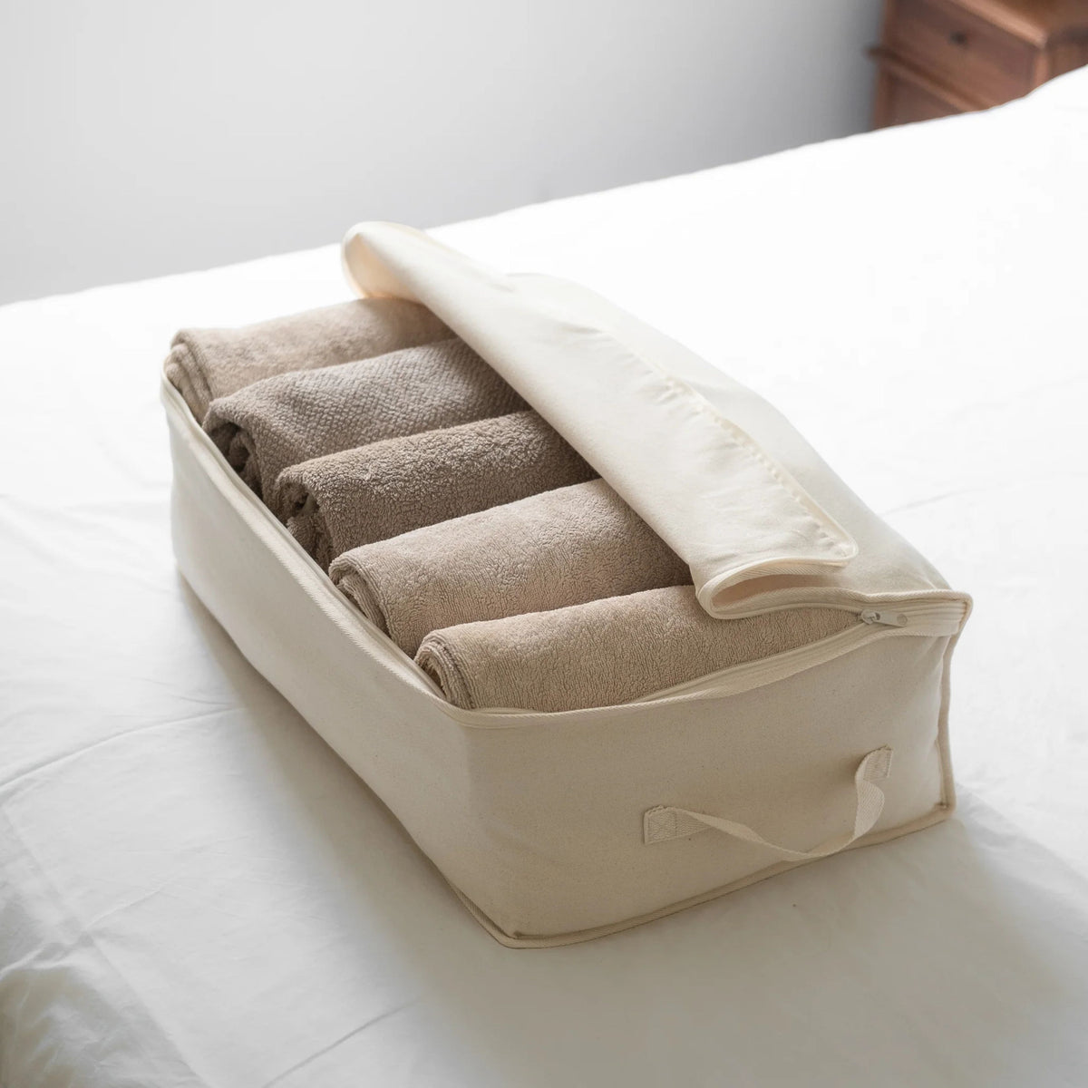 Natural Cotton Storage Bags – Thick Cotton with Reinforced Handles