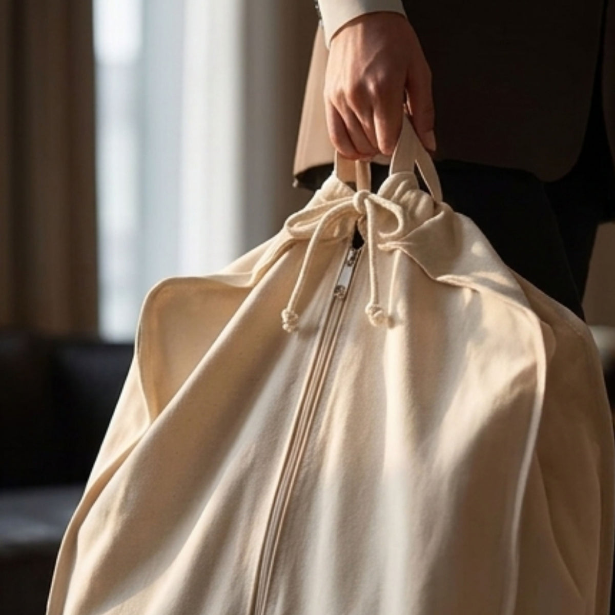 Cotton Garment Storage Bag. Heavy-Duty, Breathable Cotton Cover