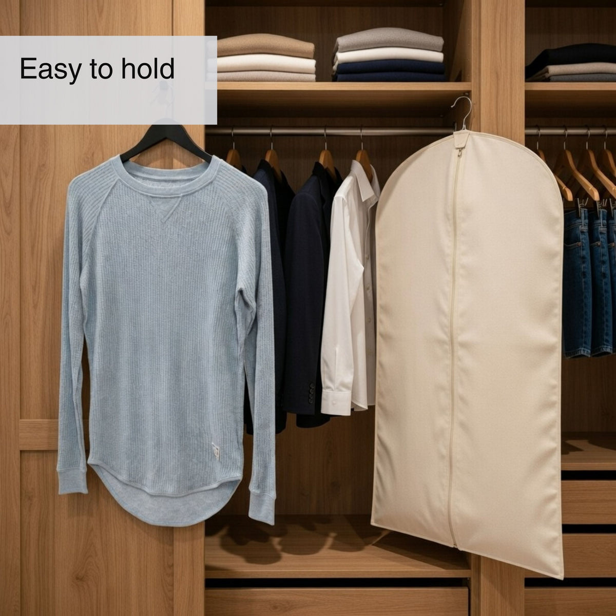Cotton Garment Bag – Breathable, Reusable Clothing Cover (116cm)