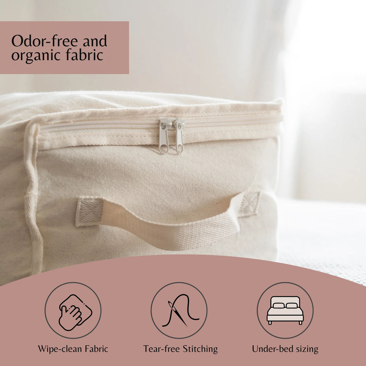 Natural Cotton Storage Bags – Thick Cotton with Reinforced Handles